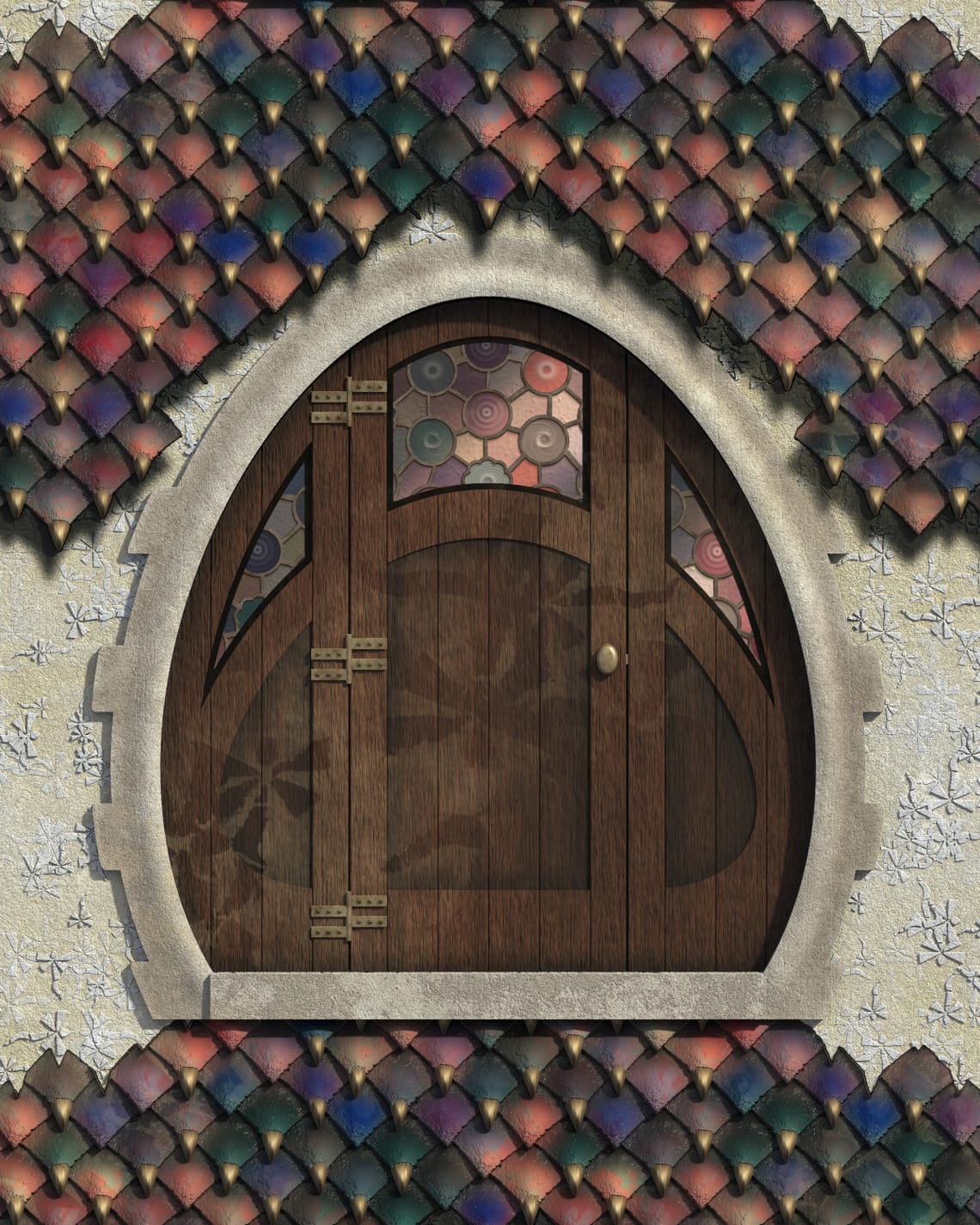 Hobbit Door inspired by Casa Batllo