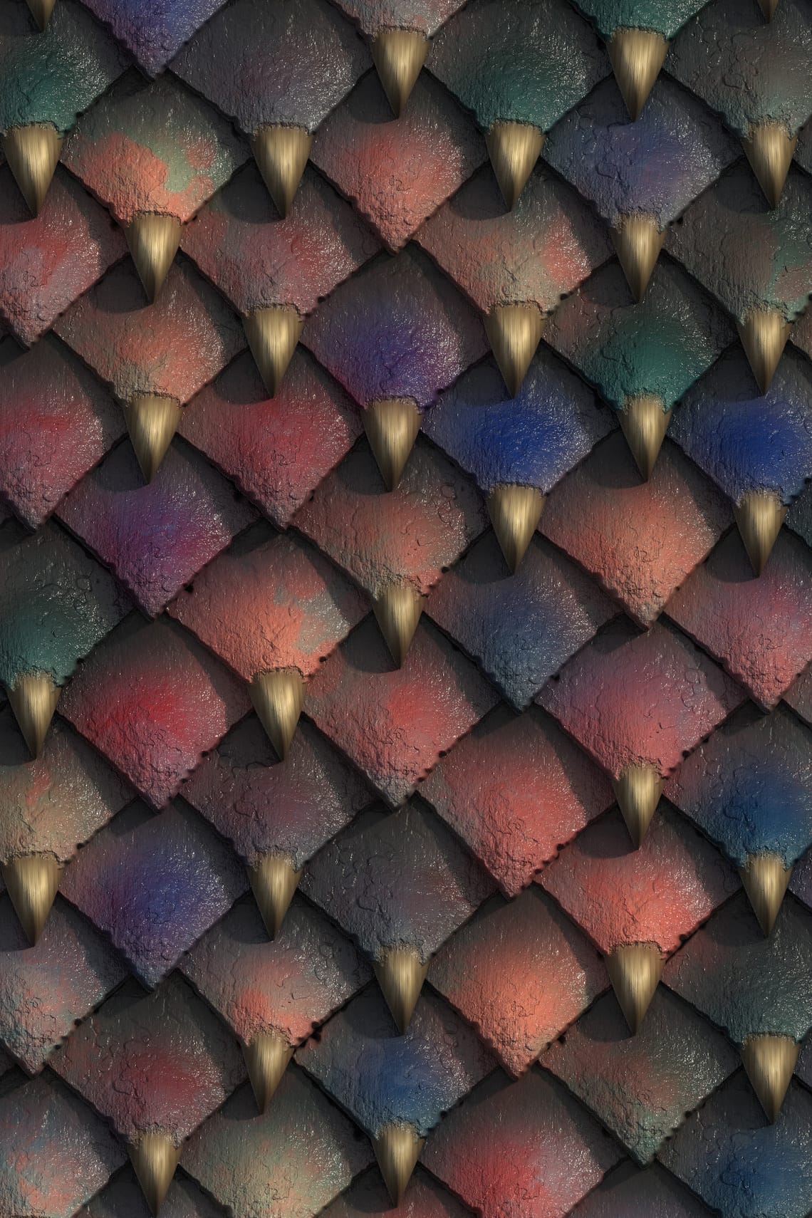 Dragon clawed roof tiles inspired by Casa Batllo