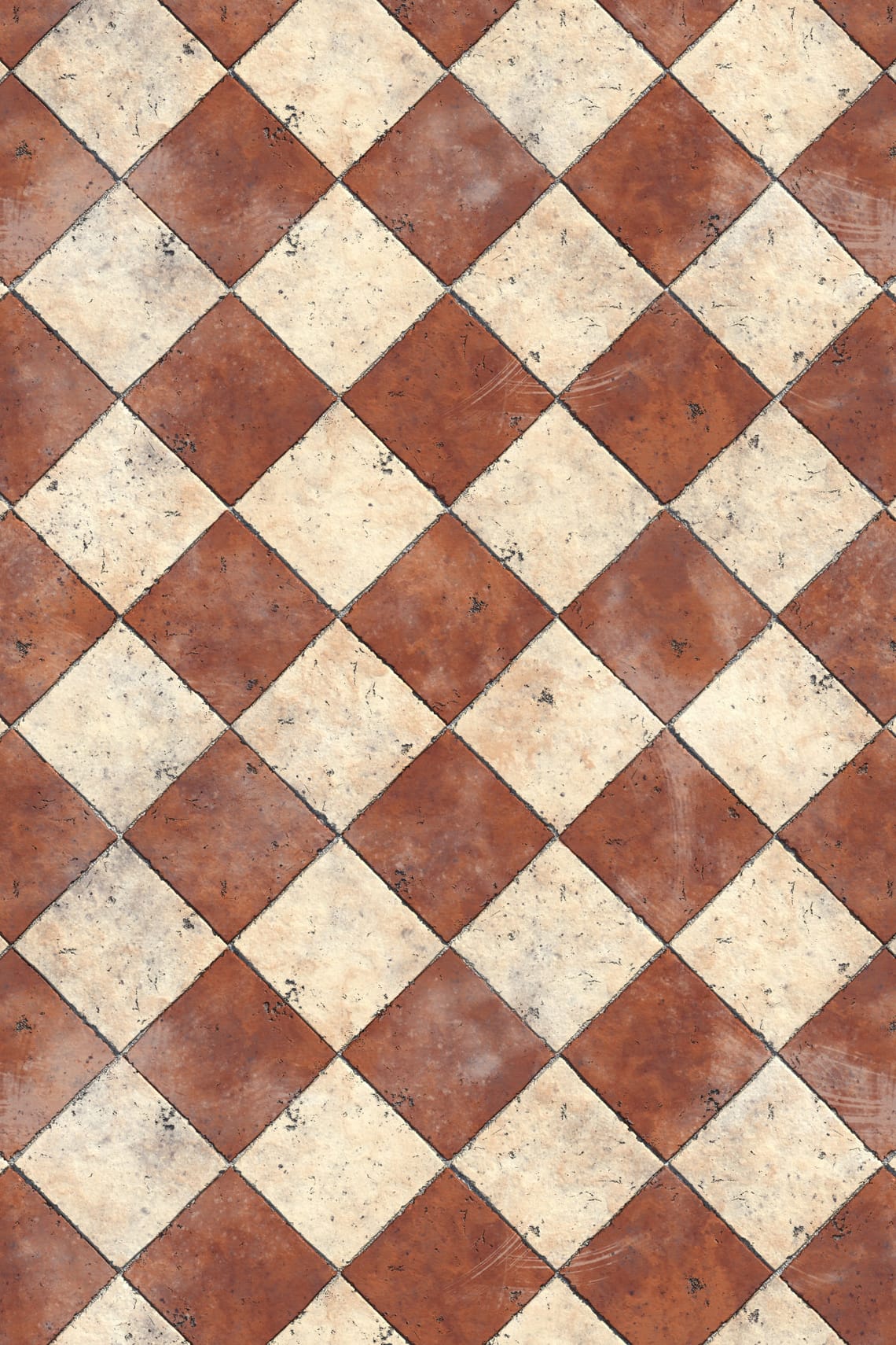 Venetian Gothic Checkered Marble Floor - Craft Fabric