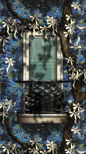 Shuttered Window inspired by Casa Batllo